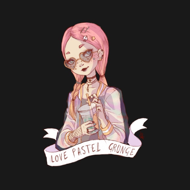 Pastel Grunge Girl by RossellaVicari