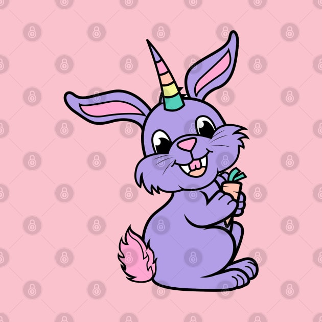 Rabbicorn or bunnycorn, the combination of rabbit and unicorn by All About Nerds