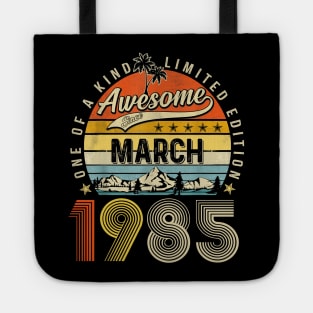 Awesome Since March 1985 Vintage 38th Birthday Tote