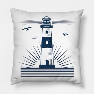 lighthouse by the sea Pillow