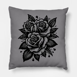 roses tattoo Pillow