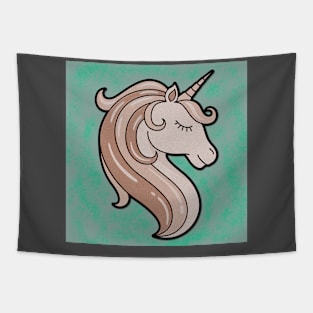 cute brown unicorn Tapestry