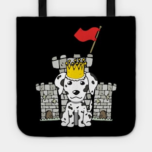 Funny dalmatian is the king of the castle Tote