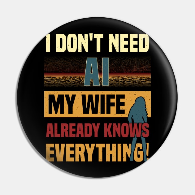 Funny Husband Joke -> AI Chatbot vs. Wife for Men & Robots Pin by Primo Style