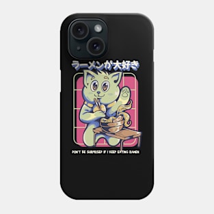 cats love ramen Phone Case