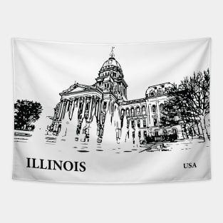 Illinois State USA Tapestry