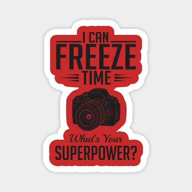 I can freeze time. Whats your superpower? (black) Magnet by nektarinchen