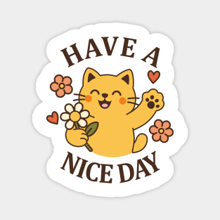 Sweet Kitty with a Bloom Magnet