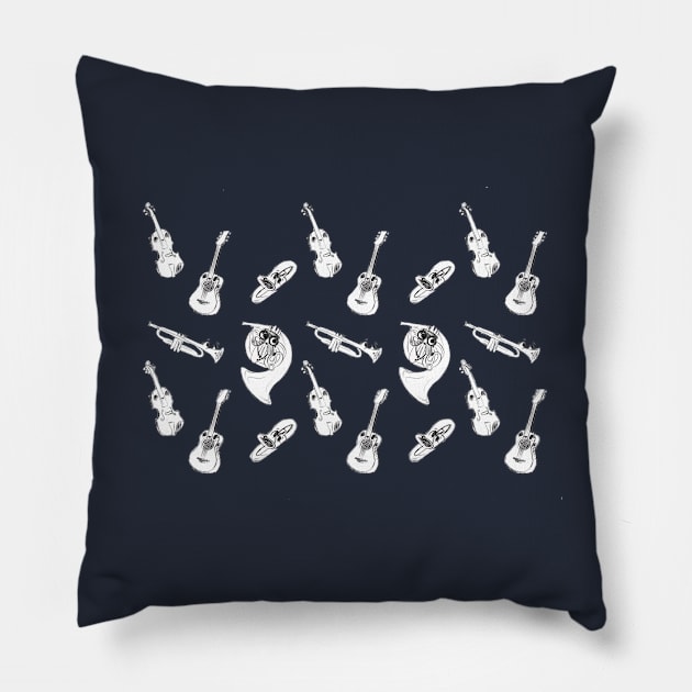 Instruments Pillow by edithflymusic