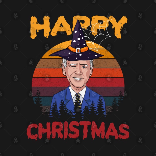 Vintage Joe Biden Funny Halloween Happy Christmas Witch Hat by wonderws