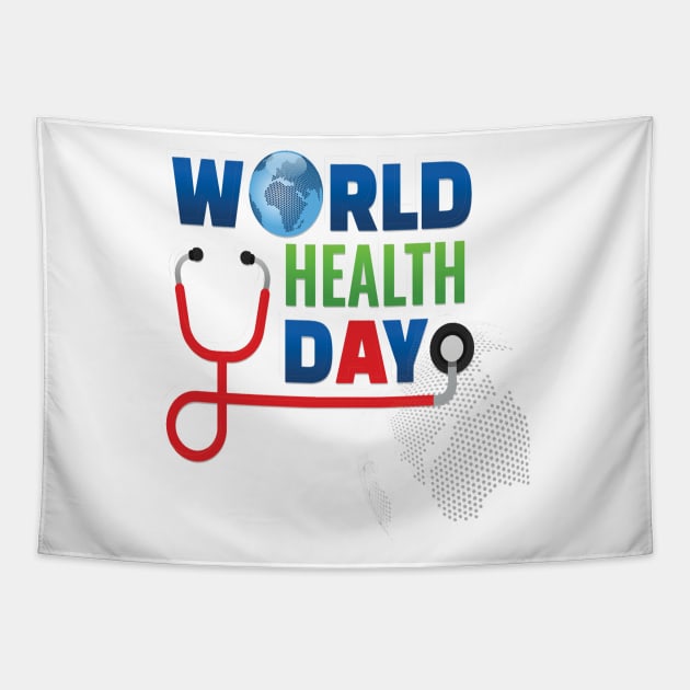 world health day Tapestry by potch94