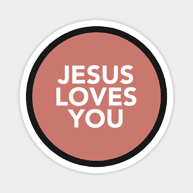 jesus loves you (cherry) Magnet by mansinone3