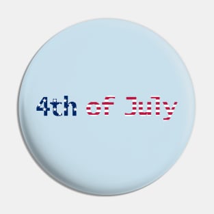 4th of July Typography in Stars and Stripes Text Pin