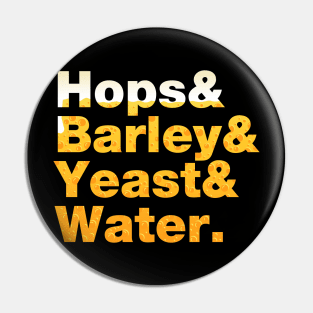 Beer Helvetica Name List Hops Barley Yeast Water Pin