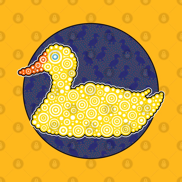 Yellow Duck Circle Design by pbdotman