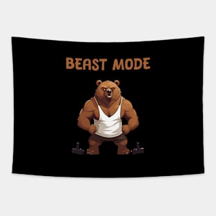 Beast mode for gym motivation Tapestry