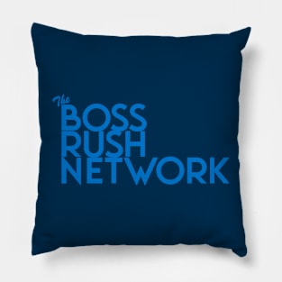 Boss Rush Network Logo (Sky Blue) Pillow