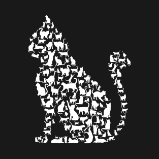 Cat Icons Illustration Design T-Shirt