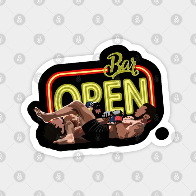 MMA - Arm Bar - Open Bar Awesome and Punny Magnet by WaltTheAdobeGuy