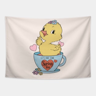 Cute Chick in a cup to welcome spring - Easter Gift Tapestry