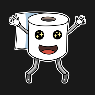 Kawaii Face Toilet Paper Roll T-Shirt