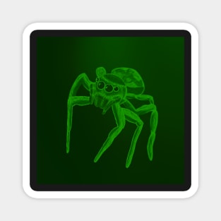 Jumping Spider Drawing V20 (Green 2) Magnet