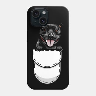 Funny Staffordshire Bull Terrier Pocket Dog Phone Case