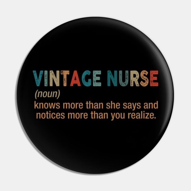 Vintage Nurse Noun Definition Pin by Namio