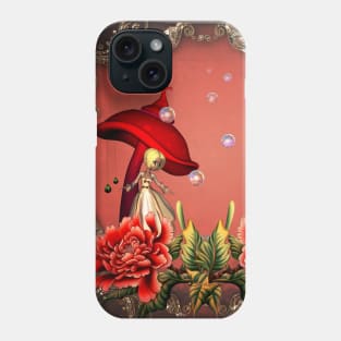 Cute fairy with wonderful flowers Phone Case