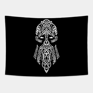 Tyr, Norse God of War, Law and Justice - White Tapestry