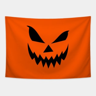 Scary Jack O' Lantern Pumpkin Face Tapestry