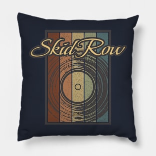 Skid Row Vynil Silhouette Pillow