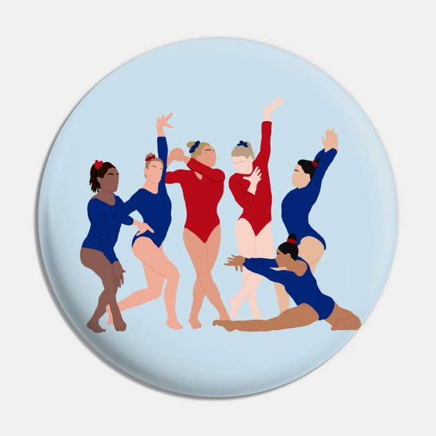 2021 Women’s Gymnastics Team Pin by GrellenDraws