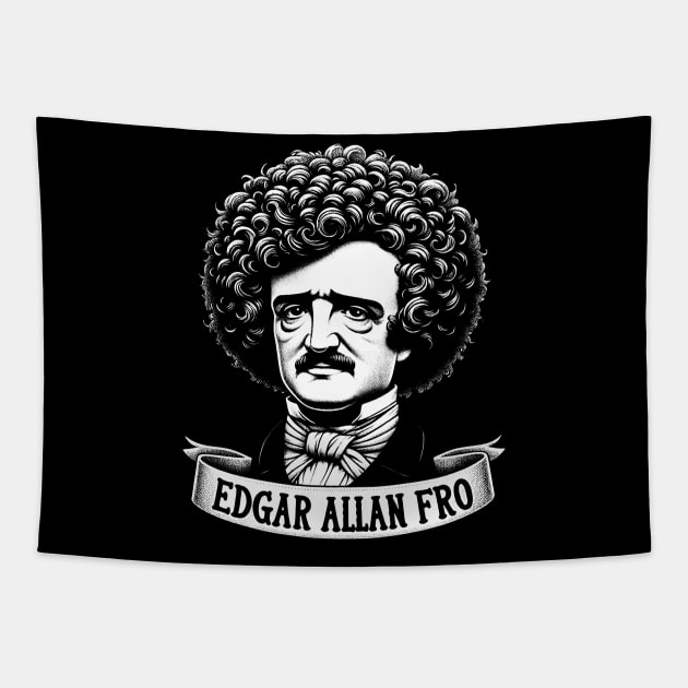 Edgar Allan Fro Tapestry by Poe & Co. Lit