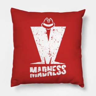 Madness - Retro White Pillow