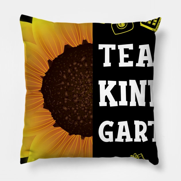 Team Kindergarten Shirt First Day Preschool Back to School Sunflower Gift Pillow by hardyhtud