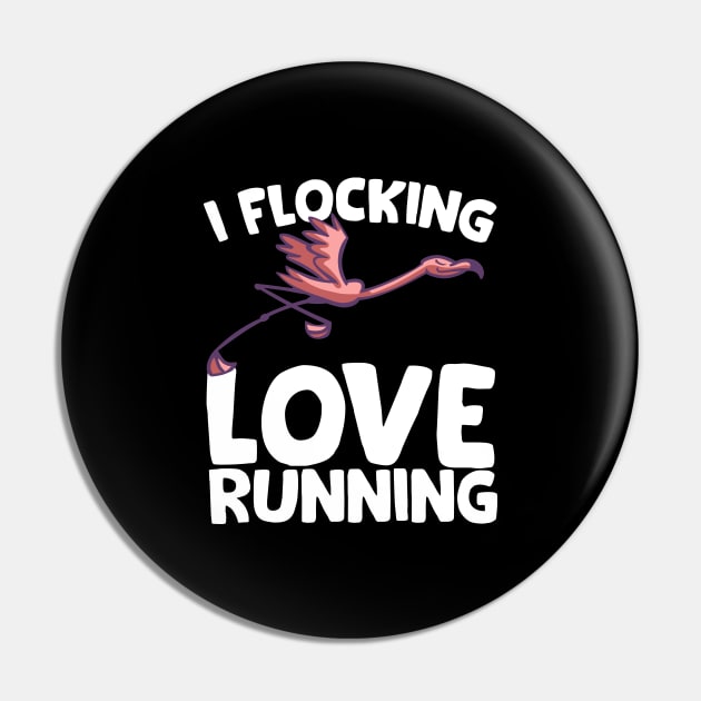 I Flocking Love Running Pin by thingsandthings