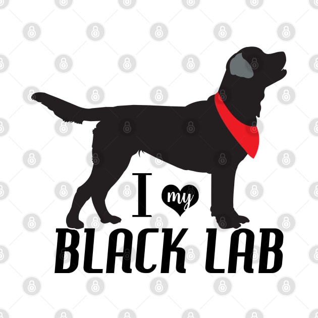 Black Labs Labrador Retriever Dogs Pattern in Blue by JessDesigns