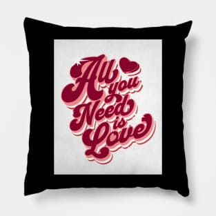 All You Need is Love - Retro Valentines Day Pillow