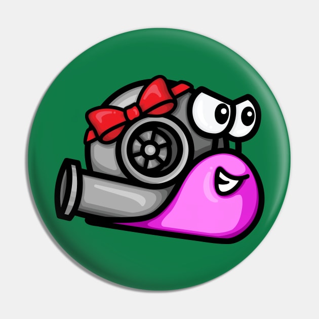 Turbo Snail - Gift Wrapped (Pink) Pin by hoddynoddy