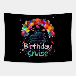 Festive My Birthday Cruise Ship Party and Tie Dye Tapestry