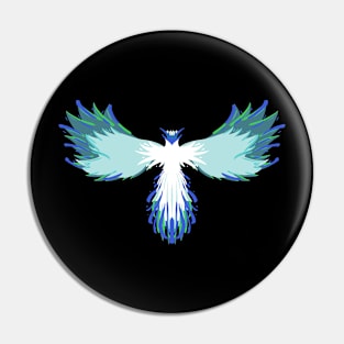 Blue Multicolour Phoenix Pin