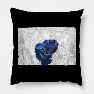 A Blue Rose Pillow