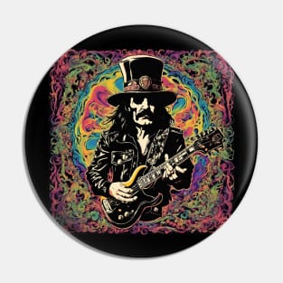 Psychedelic Music Legend Art - Lemmy Pin