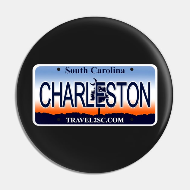 Charleston South Carolina License Plate Pin by Mel's Designs