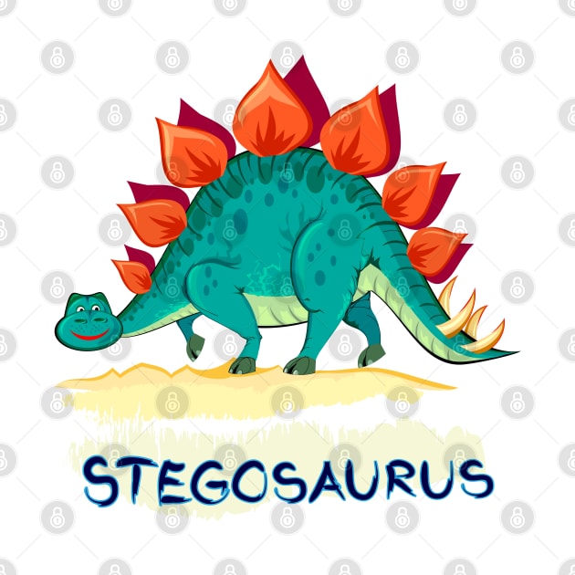 Illustration of stegosaurus by Artist Natalja Cernecka