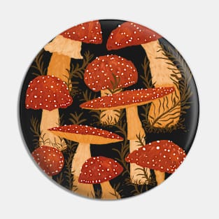 Amanita Garden - Fly Agaric Mushrooms Pin