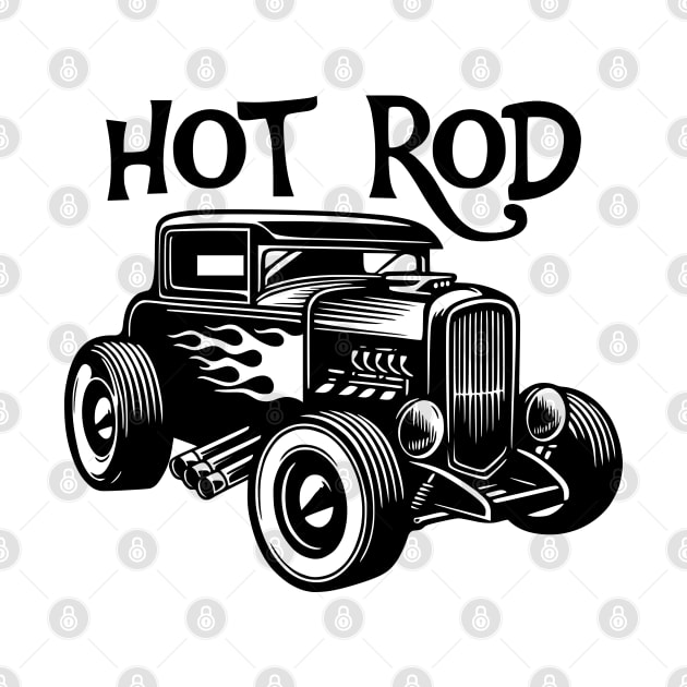 Hot rod car by Kusumaillustration