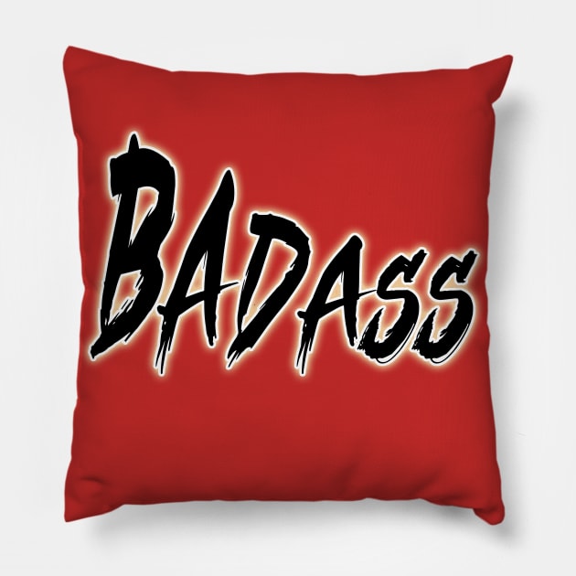 Badass man Pillow by focusLBdesigns