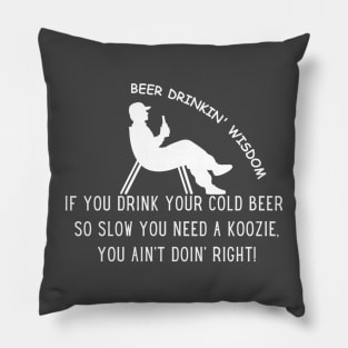 Beer Drinking Wisdom Pillow